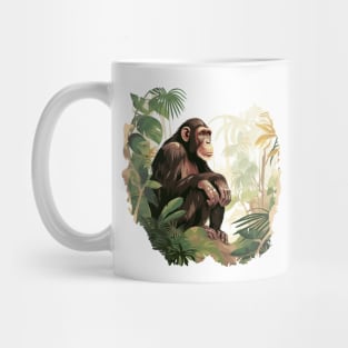 Cute Chimpanzee In Jungle Mug